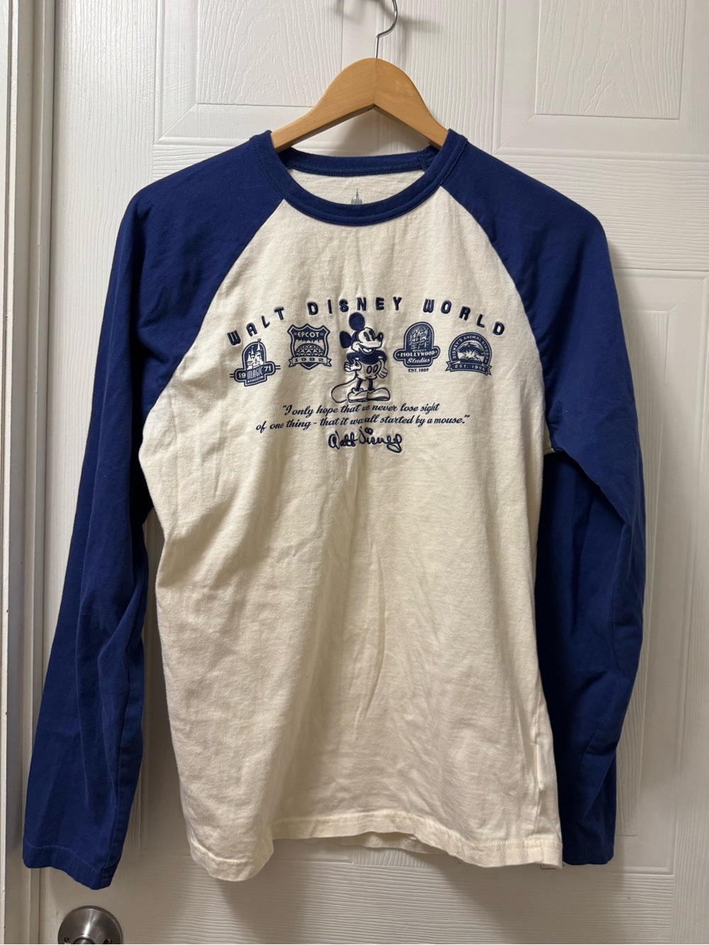 Disney Parks Raglan Tee - Navy & Cream